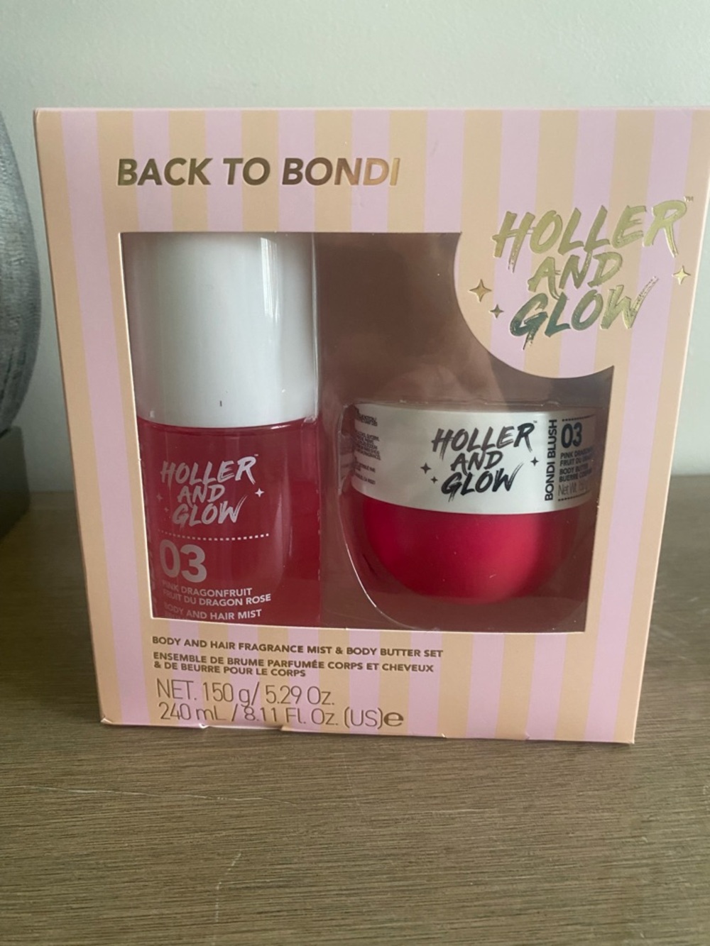 Holler and Glow Back To Bondi Fragrance and Body Butter Set New
